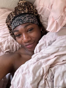 Taking a selfie in bed before a hot shower