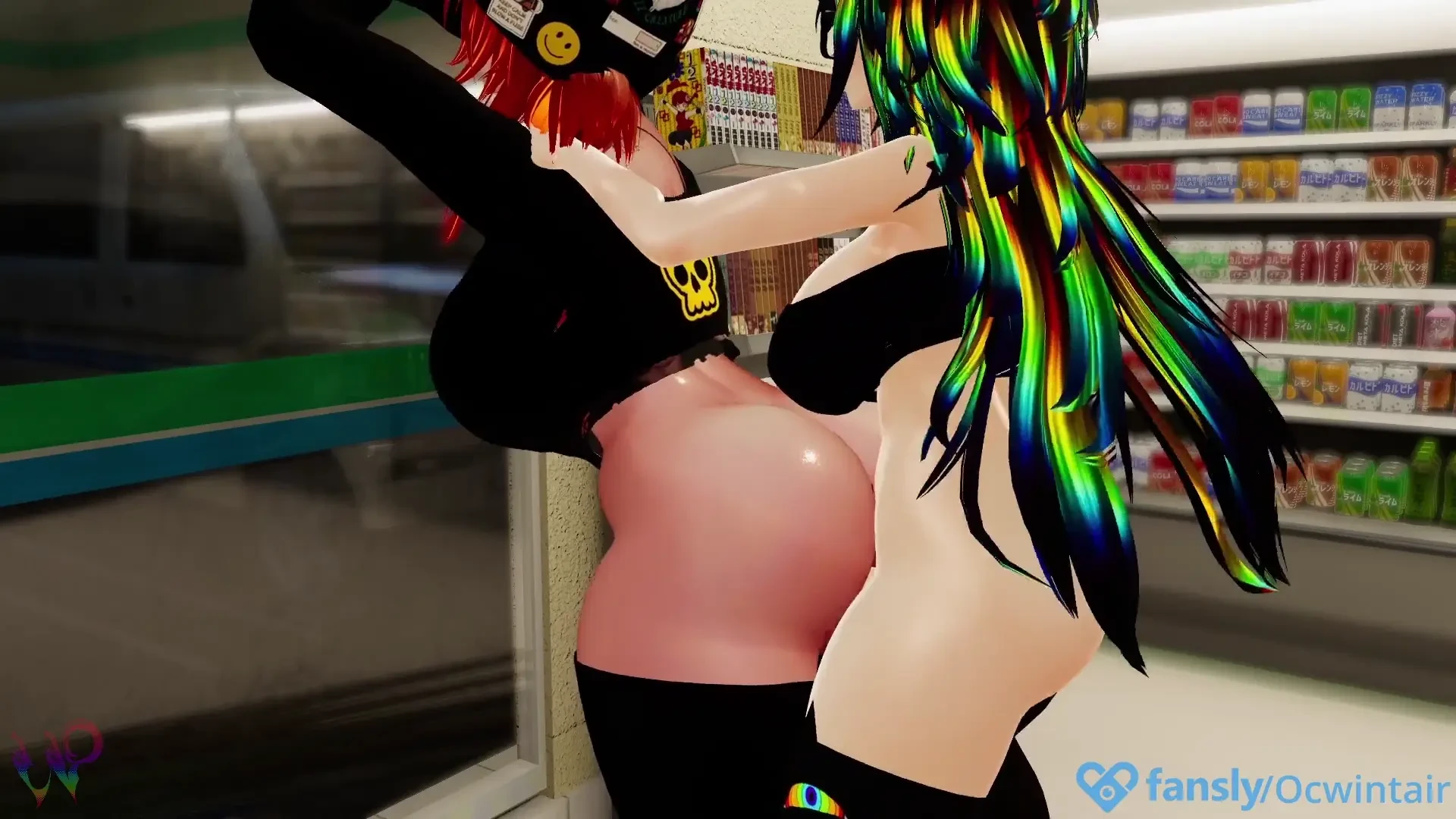 Clip ft quitetheshy another view of pounding them against the window 