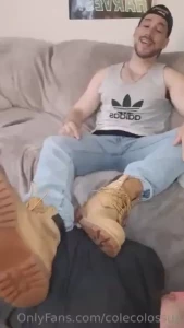 Timberland footstool - footworship oral 13 min been working hard all