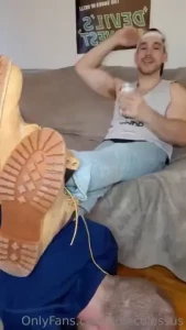 Timberland footstool - 11 min foot worship it s been a long week