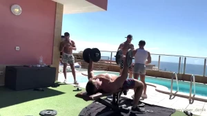 Morning chill and workout and posing melvinmoore manuel_dosio part 1