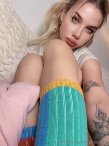 I might look serious but honestly little things like colorful socks