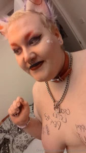 Friends wrote pretty things on puppy puppy slut good little pet free