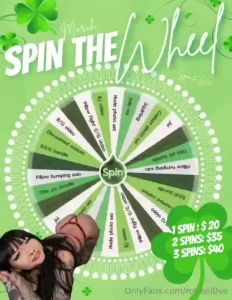 Its march time to get lucky tip to spin the wheel and get a prize lt 3