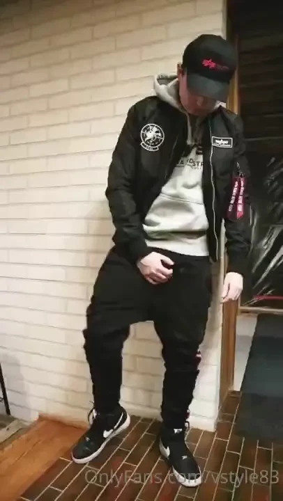 Alpha industries outfit gets some hot amp fresh cum 