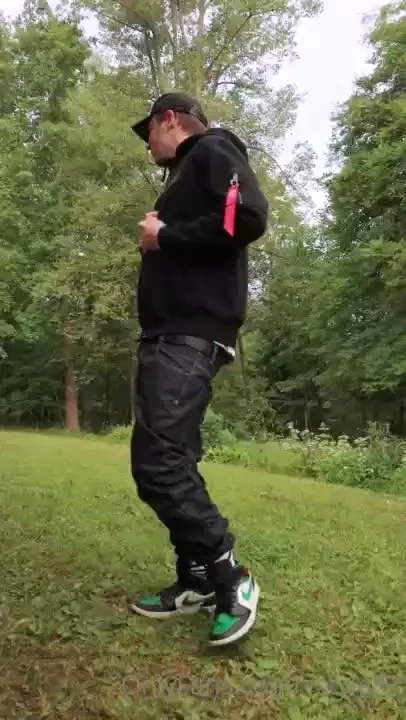 Sagging my baggy jeans with silky boxers outside and of course shot a 