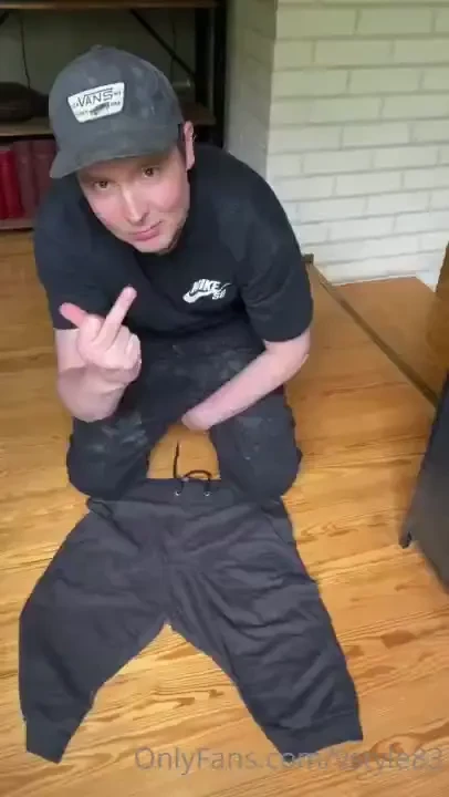 With the help of my toy i shot a nice load on those drop-crotch shorts 