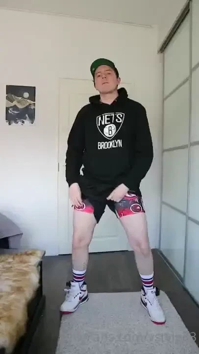 As requested by a subscriber i m shooting a load on my black nike 