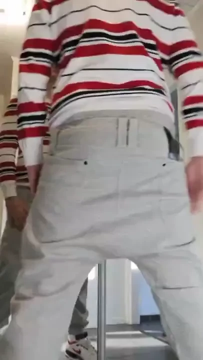 A little teasing in my hum r sweatpants 