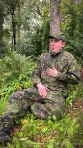 vstyle83 - Shooting a nice load of cum on my military outfit in the woods 