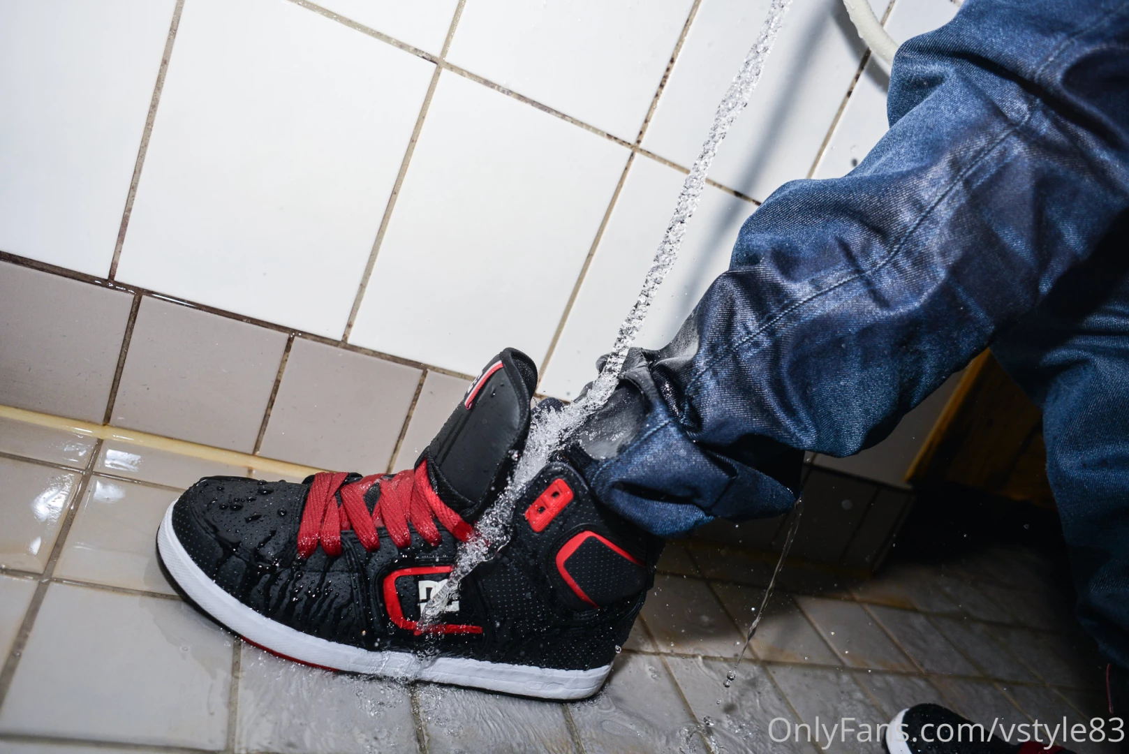 Wet monday soaking my dc sneakers 