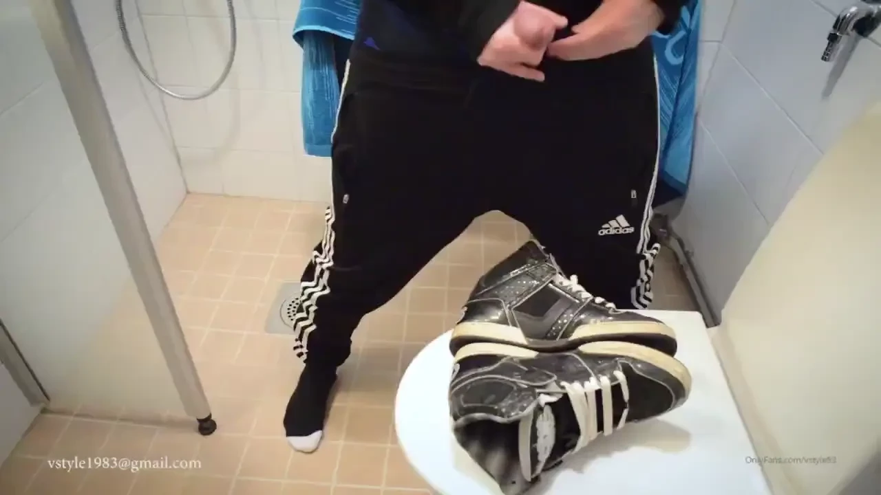 Double feature friday jerking off twice on my osiris sneakers 