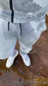 vstyle83 - Wetnesday lakeside adventures part 2 wearing my grey nike tech fleece 