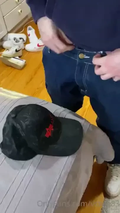 Fuck what a load on that alpha industries cap too bad nobody was 
