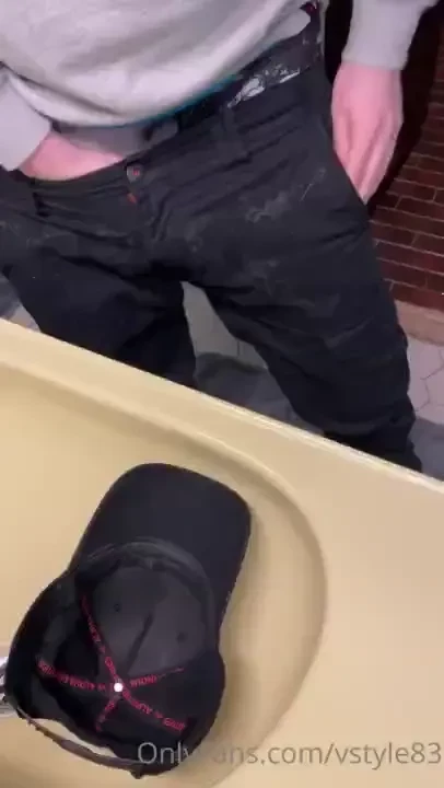 Adding some more cum on my alpha industries cap this time inside of it 
