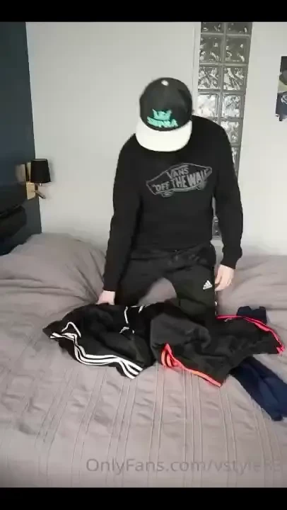 Playing with some of my adidas trackies and shooting a nice load on 