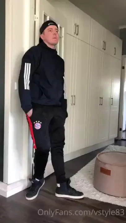 Playin with my cock adidas cum rag trackies supra sneakers and nike 