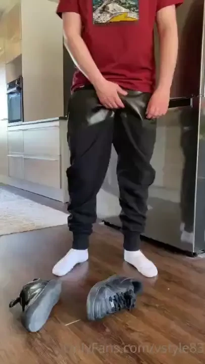 Black nike af1 sneakers look so hot with all those cum stains on them 