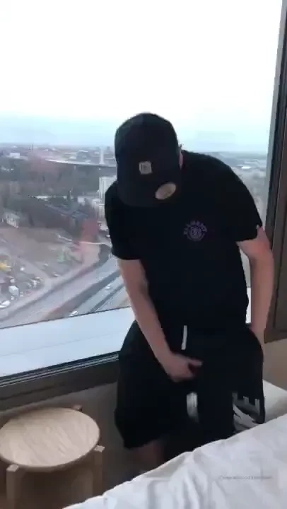 Relaxing in a hotel room with a view 