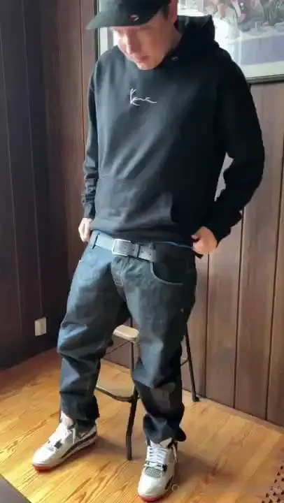 I got back my baggy jeans from a friend who used them as his cum rag 