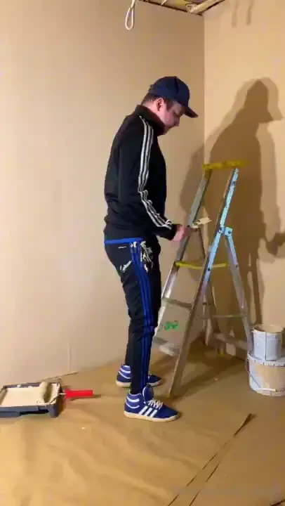 I was painting my walls when i accidentally swiped the paintbrush on 