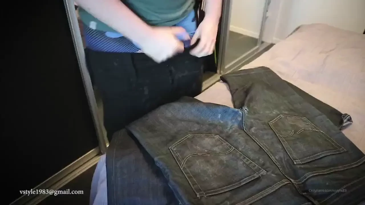 Wearing my cummed drop-crotch shorts and shooting a nice load of cum 