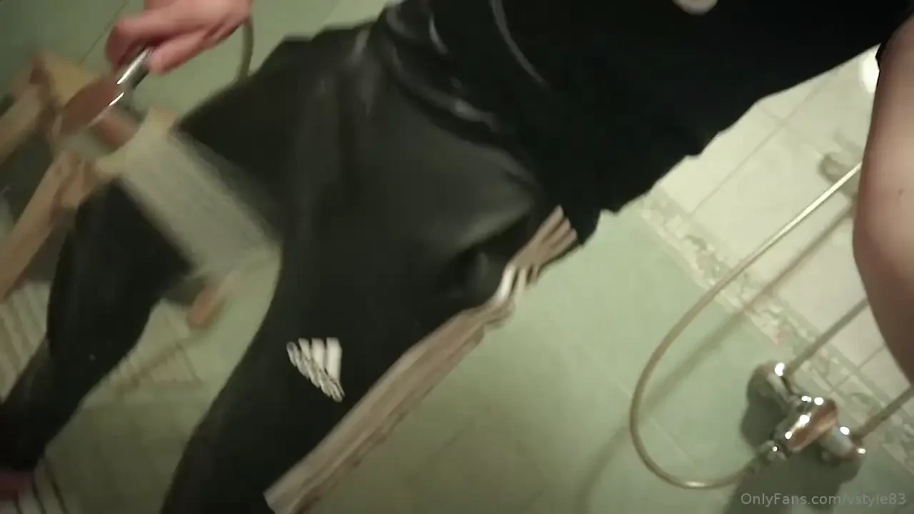 Just a quick wet video of me in shower in my adidas gear 