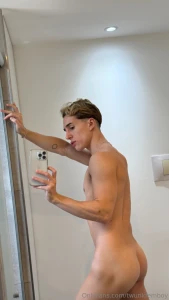 After a tired day i took a delicious shower while many dirty things