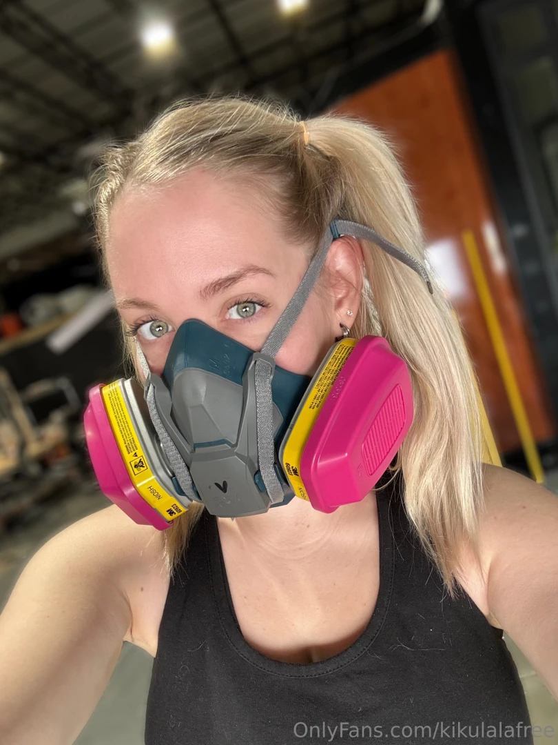 Just girly things at work am i still cute in my respirator 