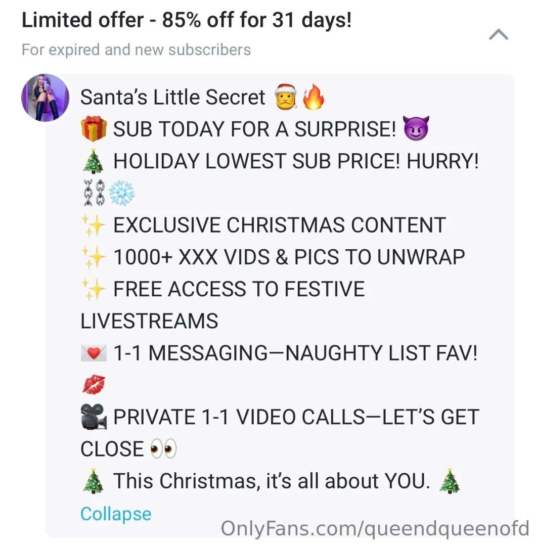 Christmas xxx party sunday 8pm on vip page join vip page with -85 off 