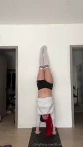 Care to join me for a bit of yoga or maybe just a handstand lol