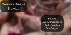 New couples video side-by-side blowjobs we met this insanely sexy