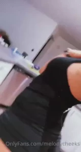 Getting cute in the kitchen who s ready to eat this booty