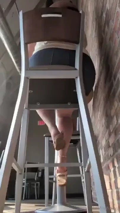 Your pov watching me behind my barstool at the caf i love teasing you 