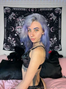 So my hair is turning an icy blue i kinda love it