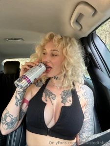 Step mommy loves to tease her big boy on the side of the road