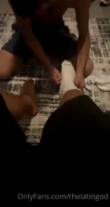 Had fun turning this twink into a foot bitch for daddy