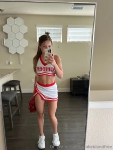 Cheerleader mirror nudes various poses part 1