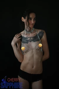 More pics in that sparkly body-chain bra do we still like it should i