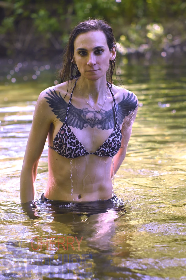 River vibes and leopard print who wants to see my wet and wild side 