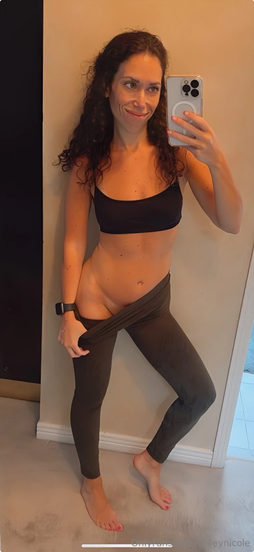 Can i pull my leggings down lower for you 