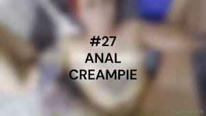 Anal creampie unlock to see how well i take his fat cock in my ass