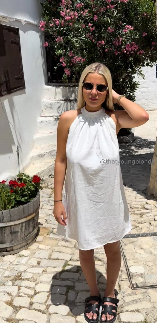 Taking my panties off and flashing my nude body 