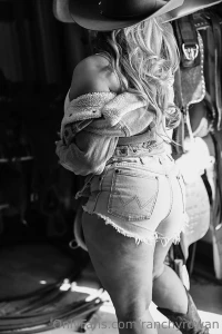 Kick rocks cowboy cowgirl thong wrangler asscheeks sexy tits blonde part 1