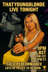 Free live show on my vip page tonight 9pm thatyoungblondevip nudity