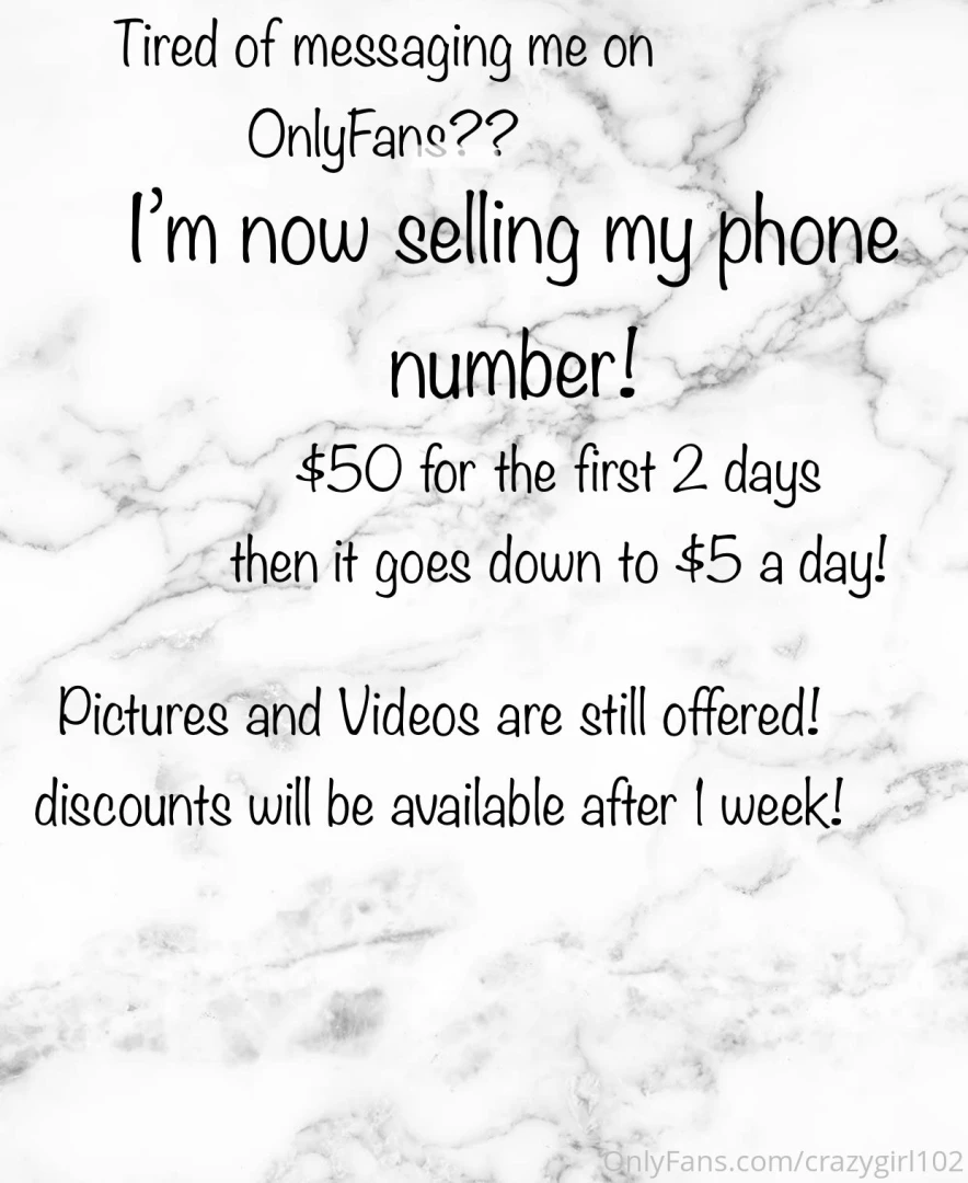 Big news now selling my phone number 