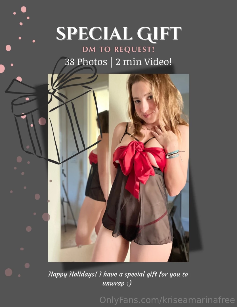 Hope you are enjoying the holidays i have a special gift this year 