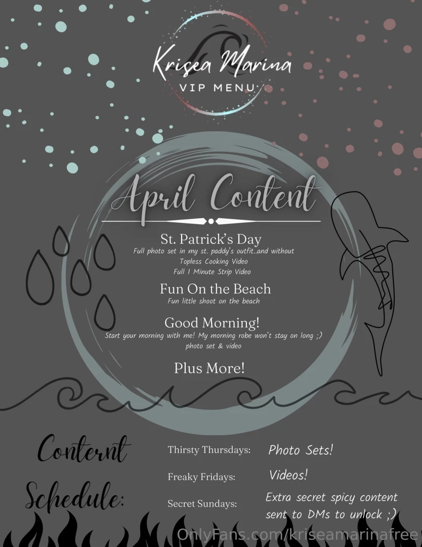 April content for my vip page 50 off for new subscribers 