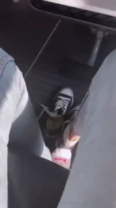 Watch me play with my feet while on the train full clip available for