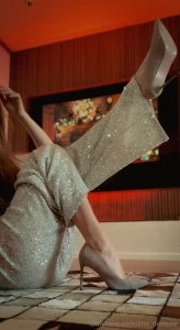 Christmas girl here she shines like a star on a christmas tree still